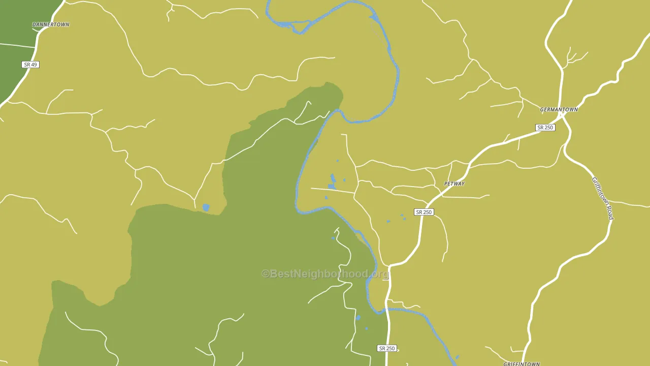 Petway, TN block-group voter-turnout map