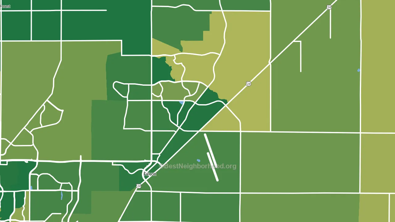 Peyton, CO block-group voter-turnout map