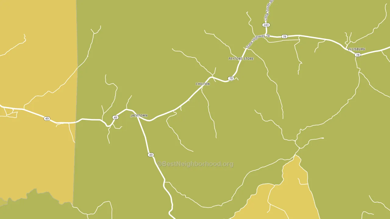 Peytons Store, KY block-group voter-turnout map