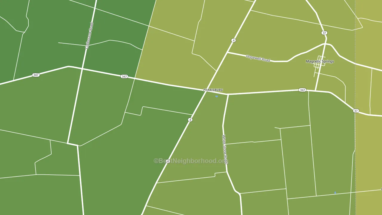 Pharisburg, OH block-group voter-turnout map