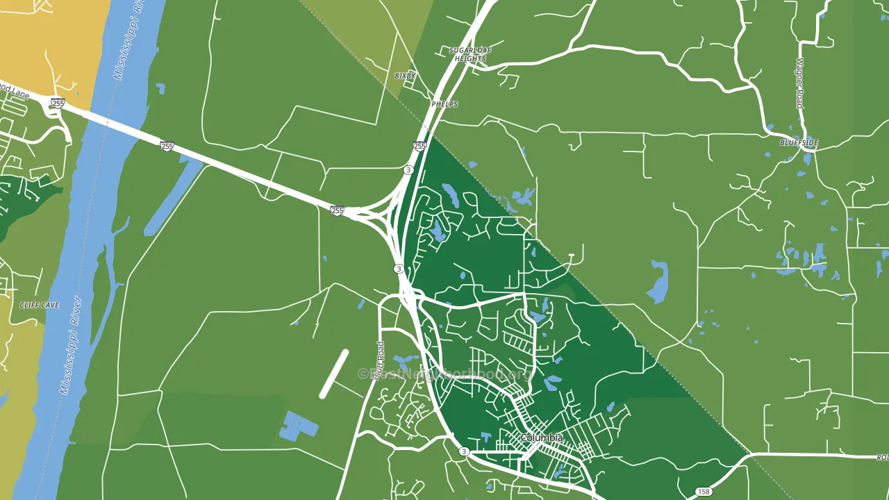 Phelps, IL block-group voter-turnout map