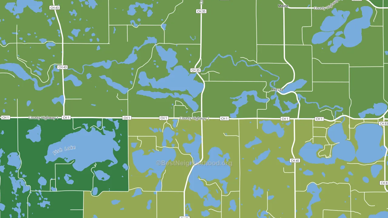 Phelps, MN block-group voter-turnout map