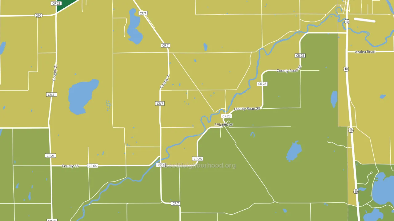 Philbrook, MN block-group voter-turnout map