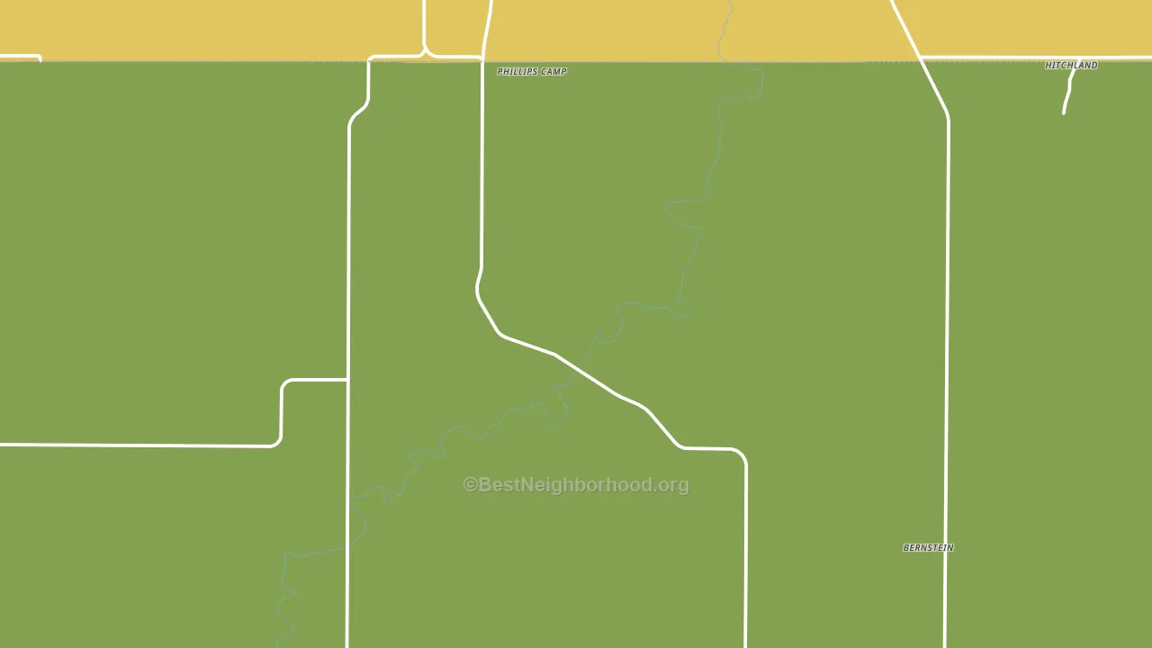 Phillips Camp, TX block-group voter-turnout map