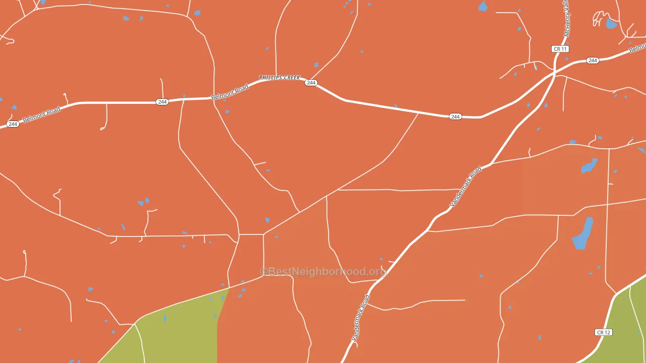 Phillips Creek, NY block-group voter-turnout map