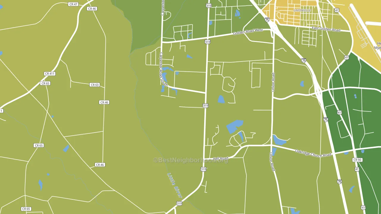 Phillipsburg, GA block-group voter-turnout map