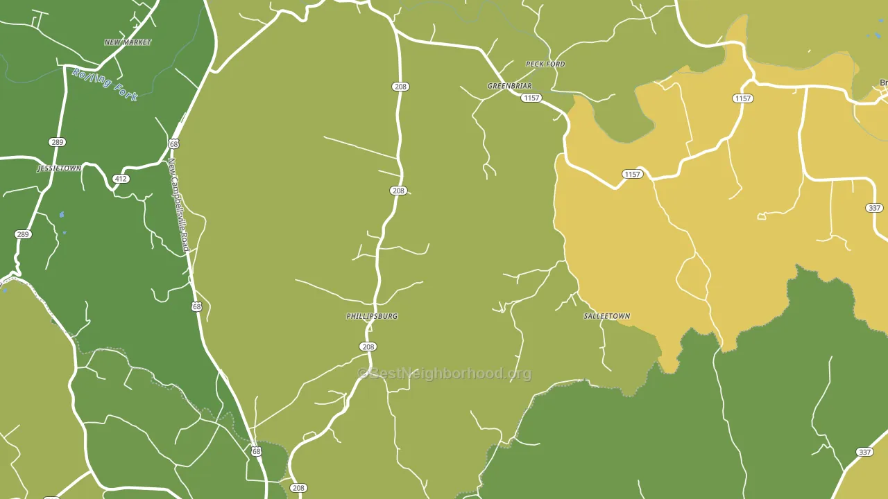 Phillipsburg, KY block-group voter-turnout map