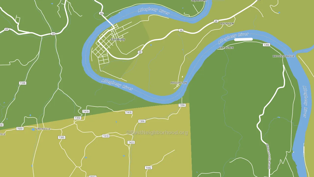 Phillipston, PA block-group voter-turnout map