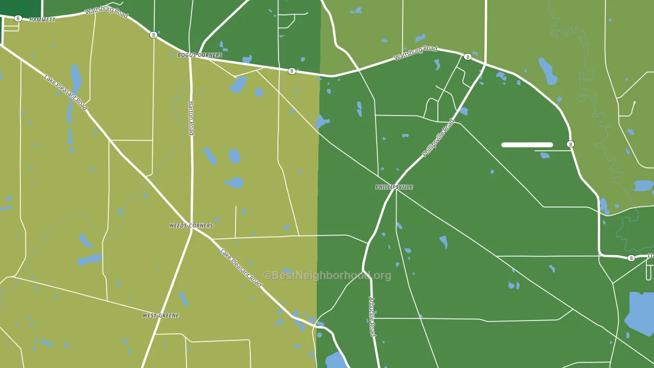 Phillipsville, PA block-group voter-turnout map