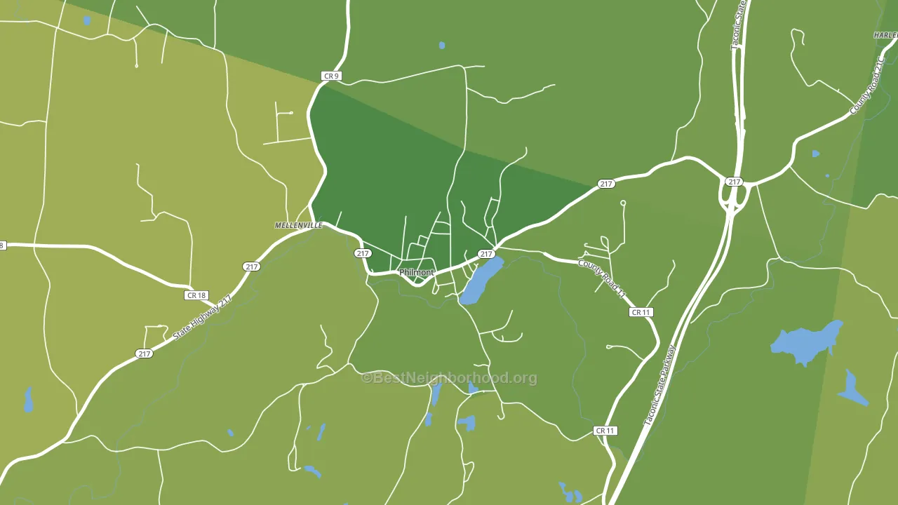 Philmont, NY block-group voter-turnout map