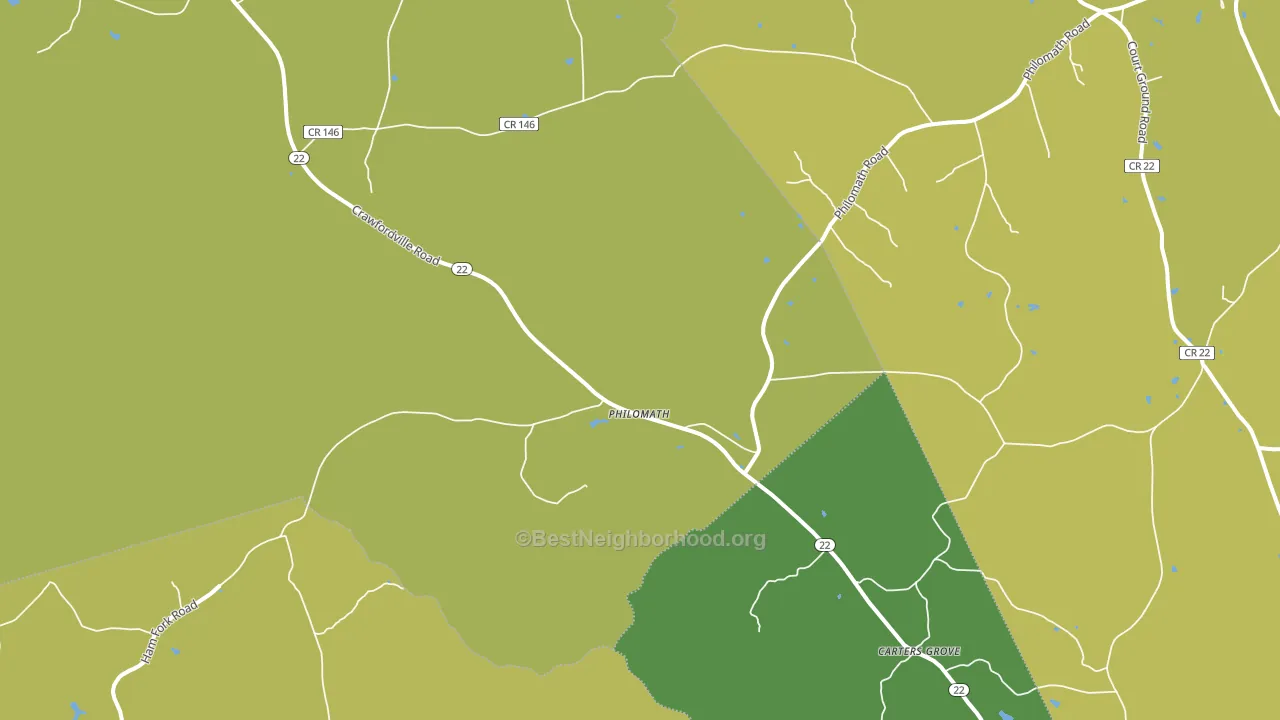 Philomath, GA block-group voter-turnout map