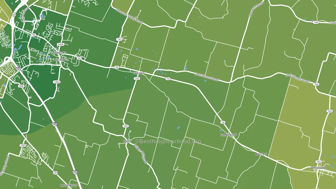 Philpot, KY block-group voter-turnout map