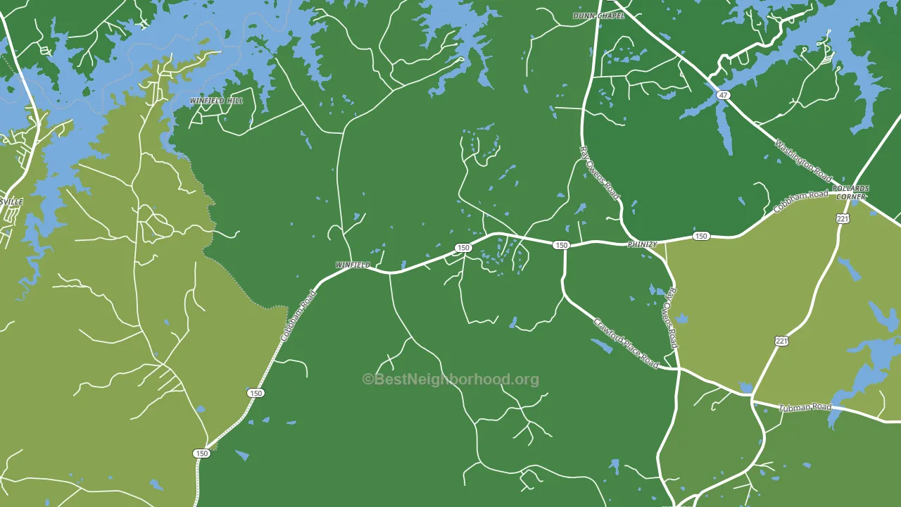 Phinizy, GA block-group voter-turnout map