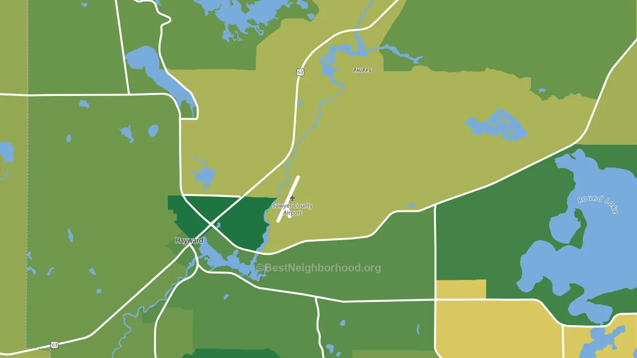 Phipps, WI block-group voter-turnout map