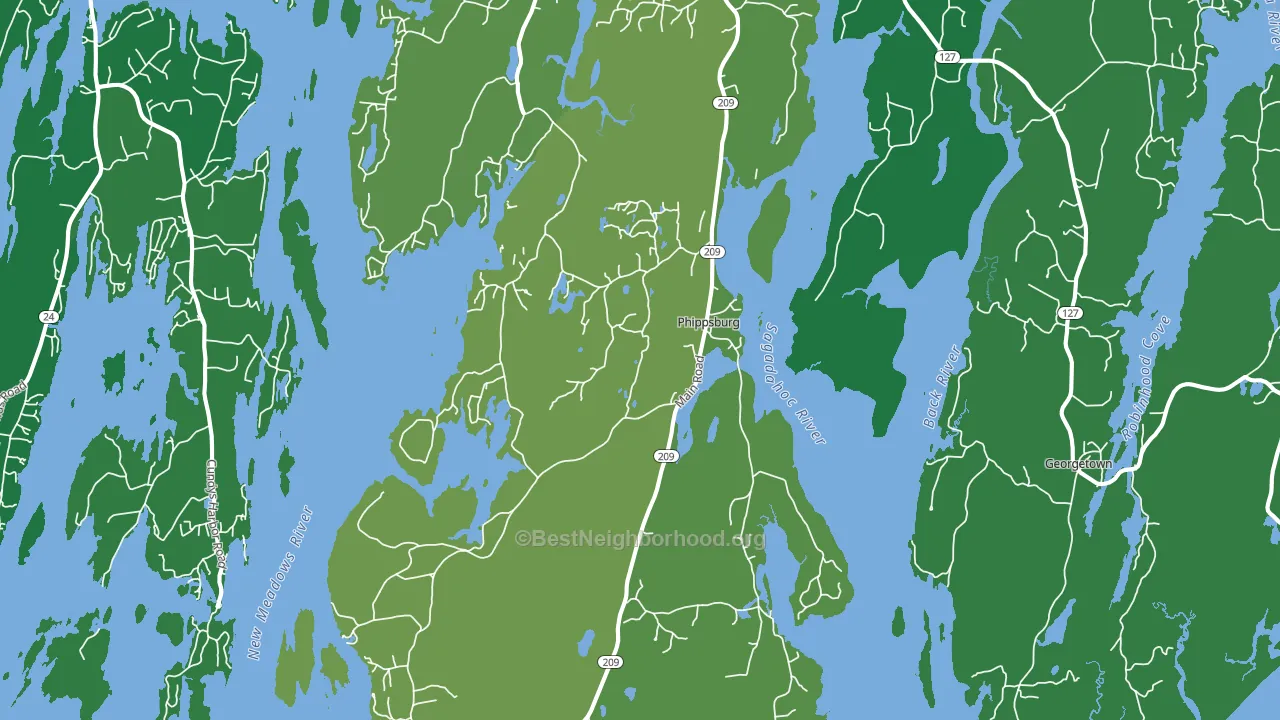 Phippsburg, ME block-group voter-turnout map