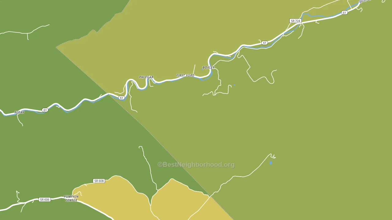 Phlegar, VA block-group voter-turnout map