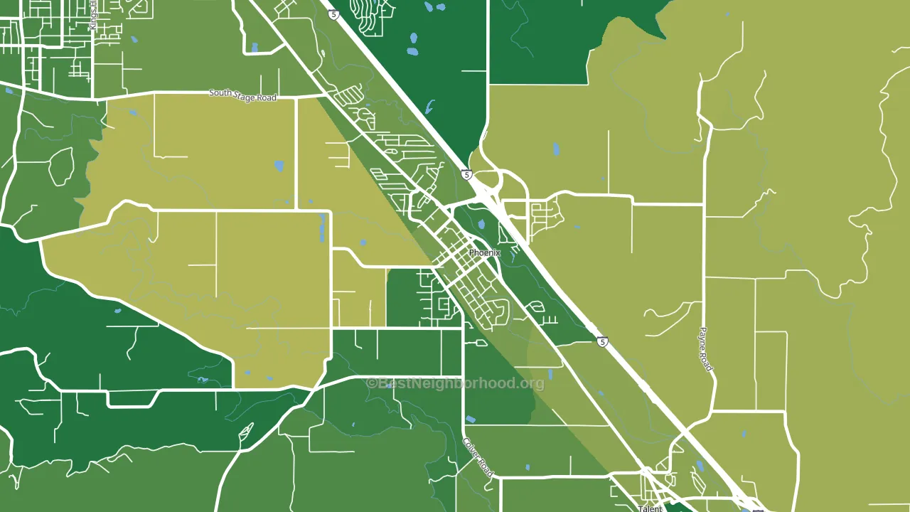 Phoenix, OR block-group voter-turnout map