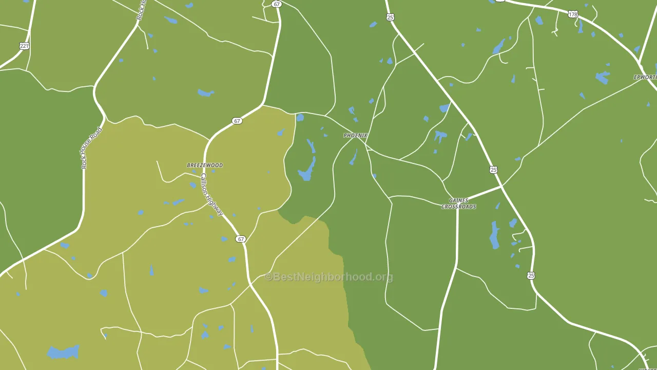 Phoenix, SC block-group voter-turnout map