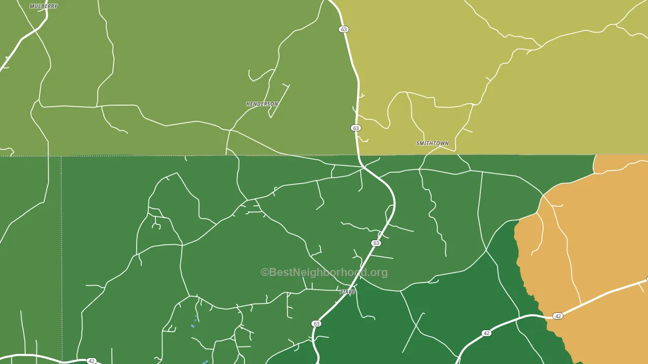 Piave, MS block-group voter-turnout map