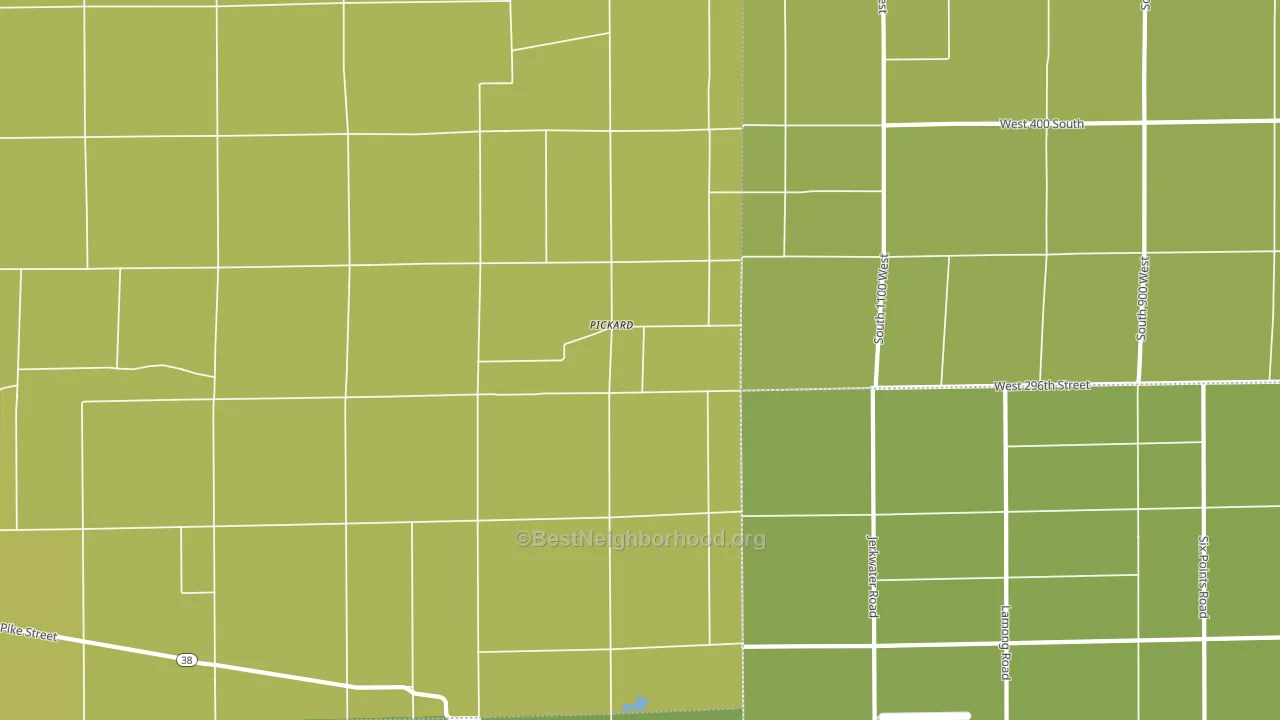 Pickard, IN block-group voter-turnout map