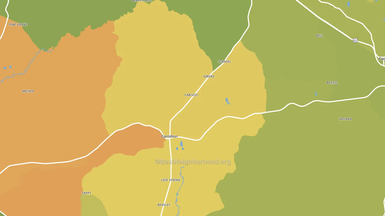 Pickens County, AL block-group voter-turnout map
