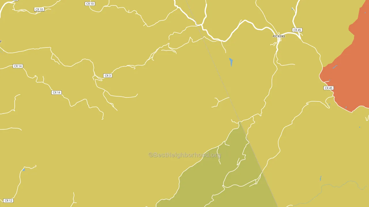 Pickens, WV block-group voter-turnout map