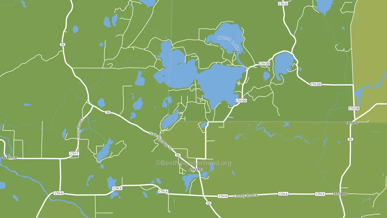 Pickerel, WI block-group voter-turnout map