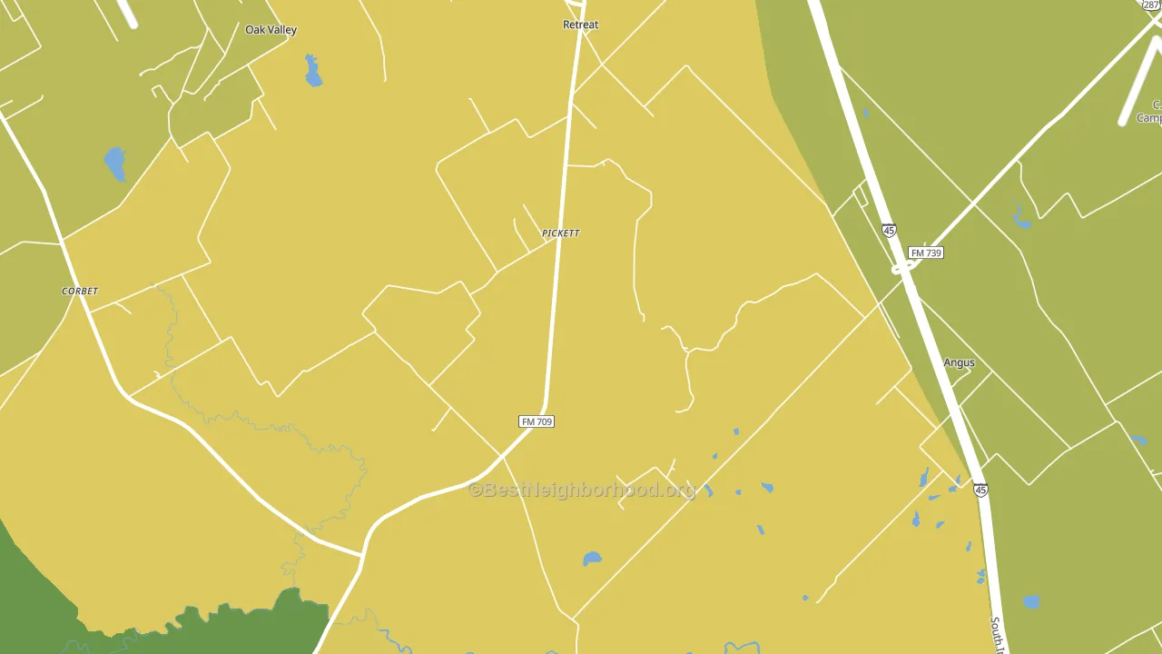 Pickett, TX block-group voter-turnout map
