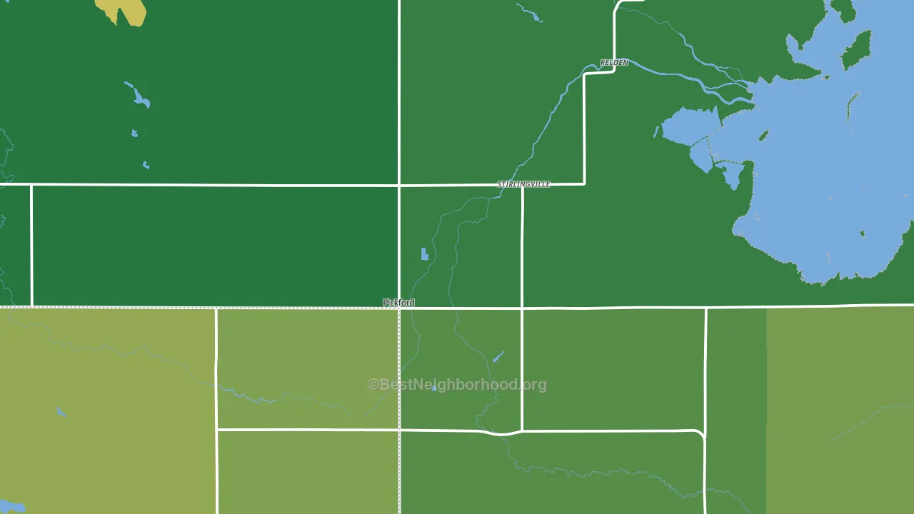 Pickford, MI block-group voter-turnout map