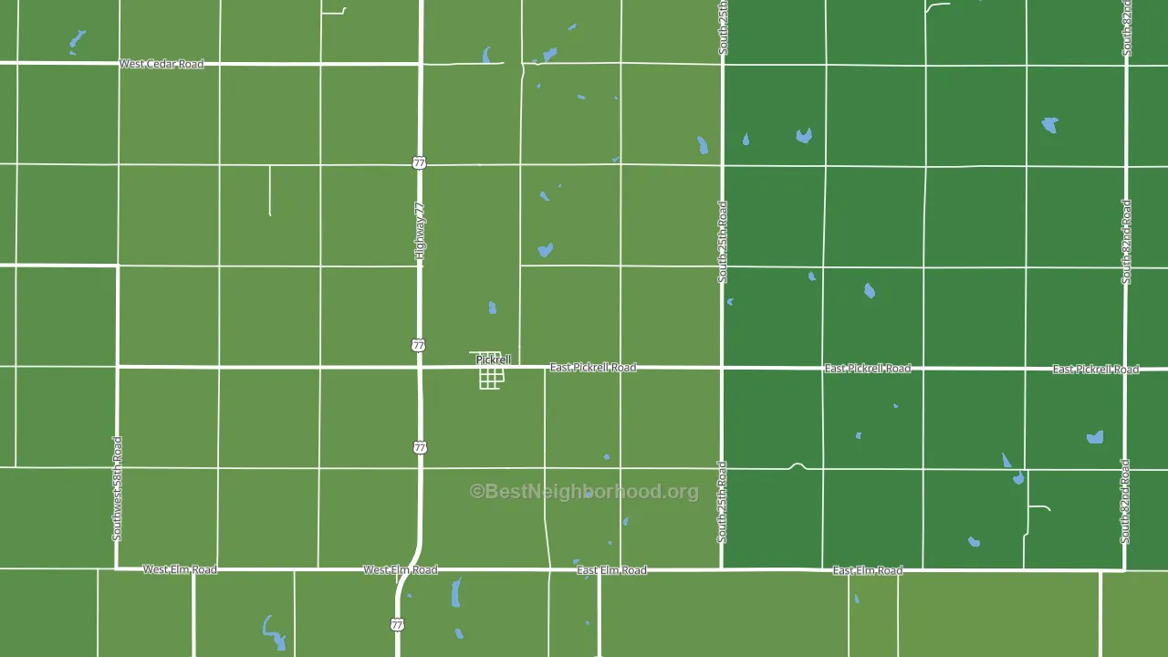 Pickrell, NE block-group voter-turnout map
