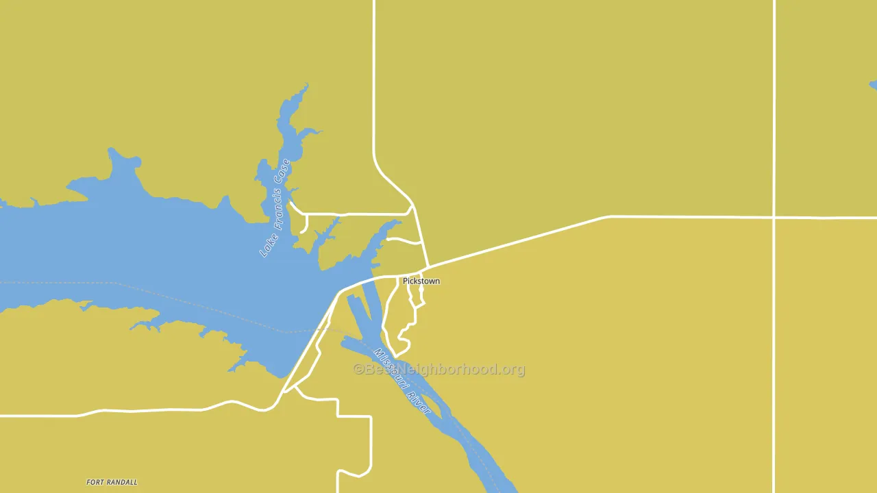 Pickstown, SD block-group voter-turnout map