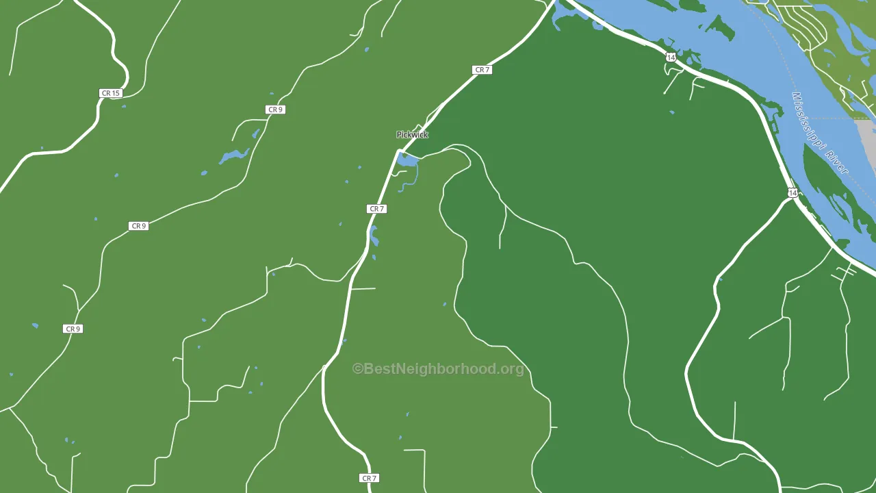 Pickwick, MN block-group voter-turnout map