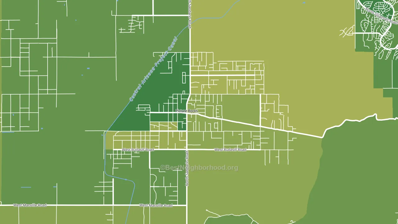 Picture Rocks, AZ block-group voter-turnout map