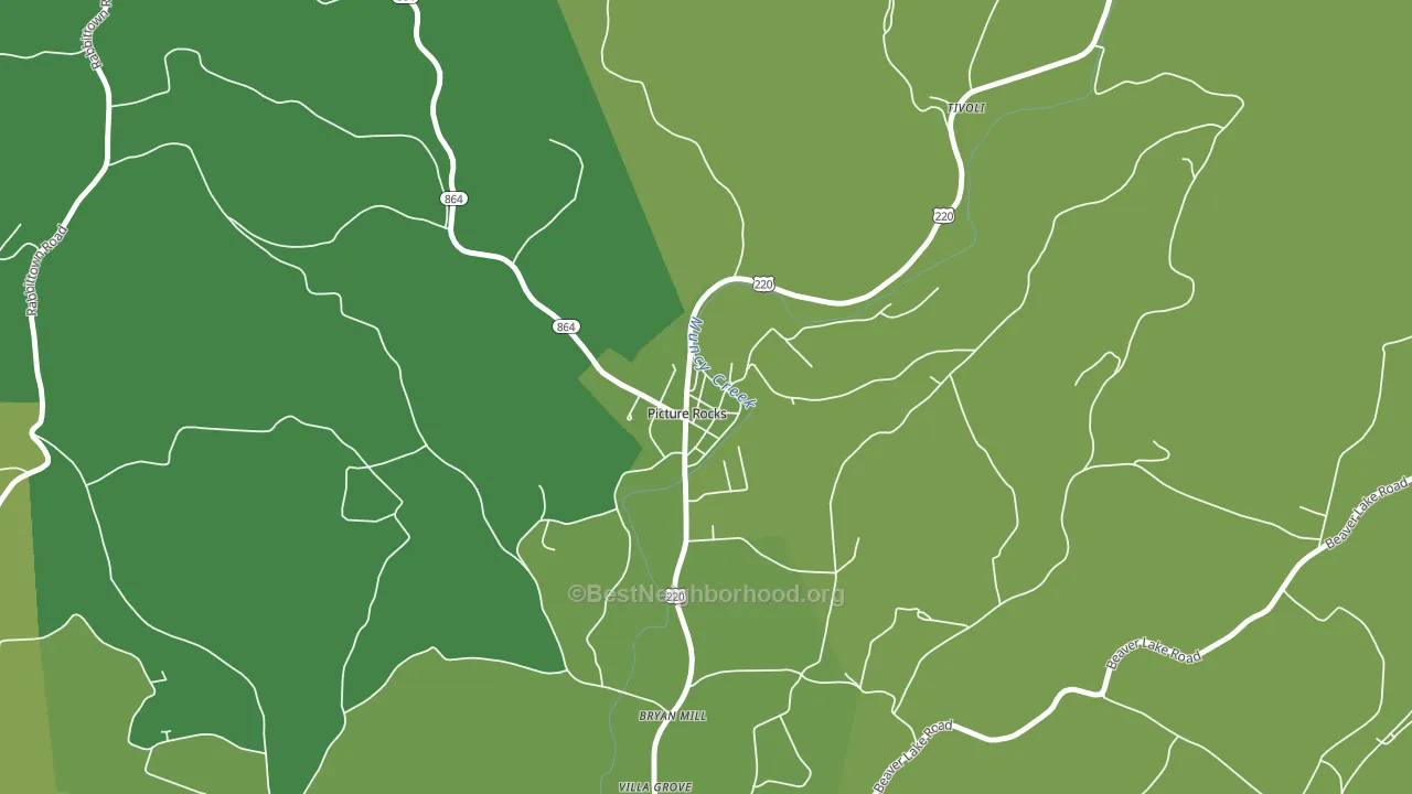 Picture Rocks, PA block-group voter-turnout map