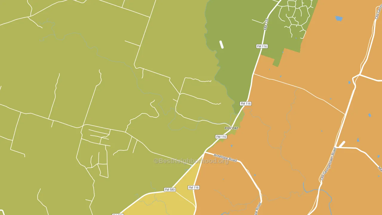 Pidcoke, TX block-group voter-turnout map