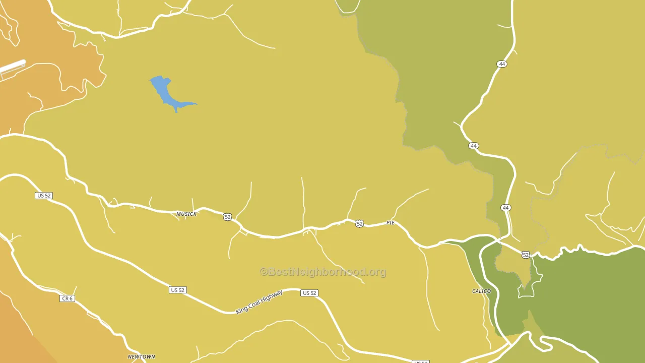 Pie, WV block-group voter-turnout map