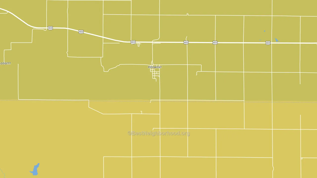 Piedmont, KS block-group voter-turnout map