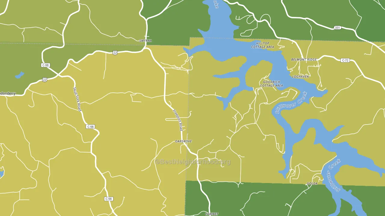 Piedmont, OH block-group voter-turnout map