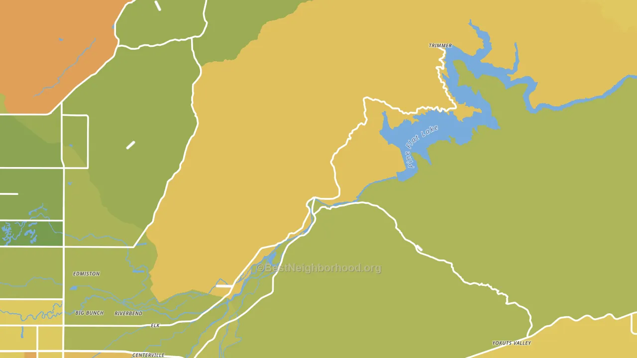 Piedra, CA block-group voter-turnout map