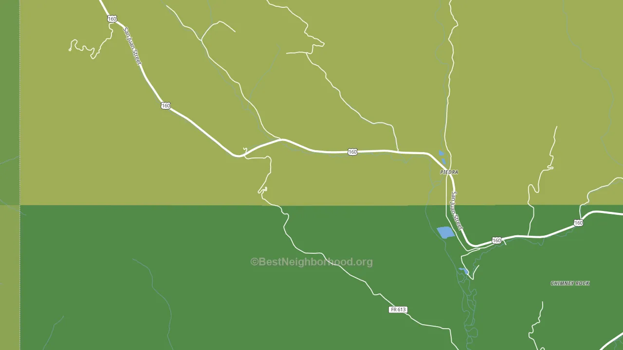 Piedra, CO block-group voter-turnout map