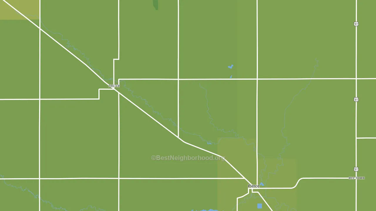 Pierce County, NE block-group voter-turnout map