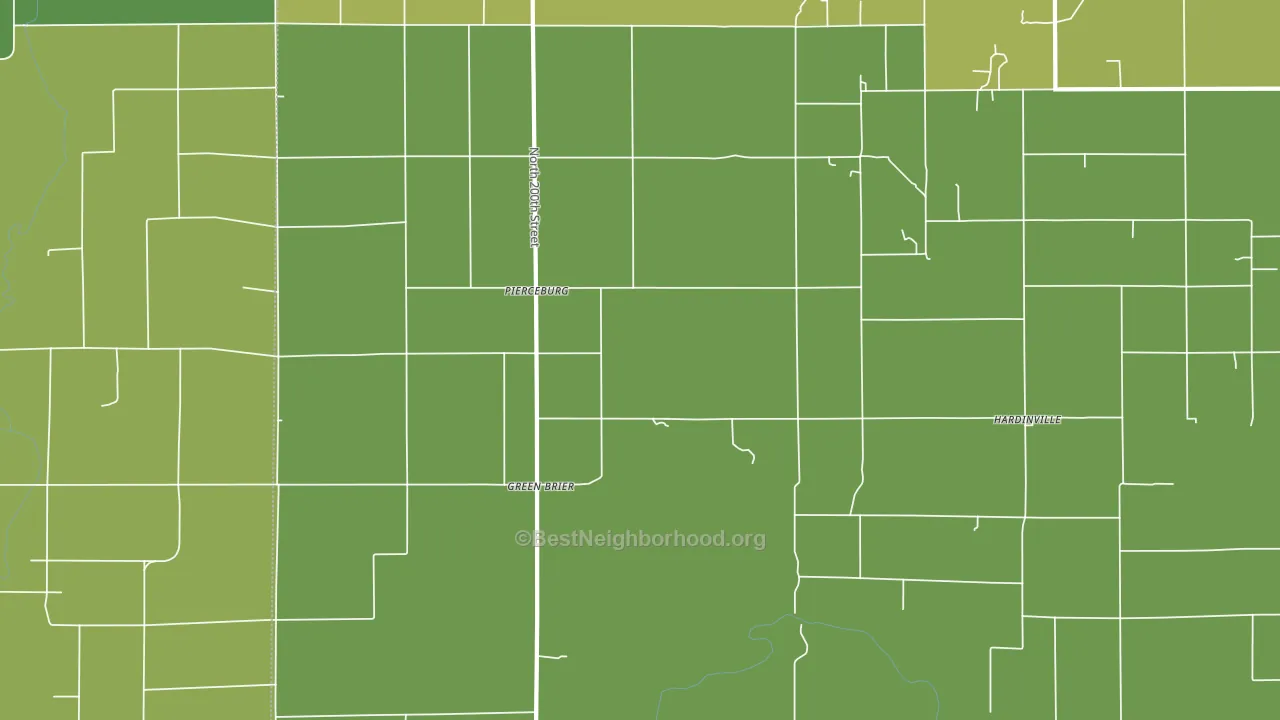 Pierceburg, IL block-group voter-turnout map