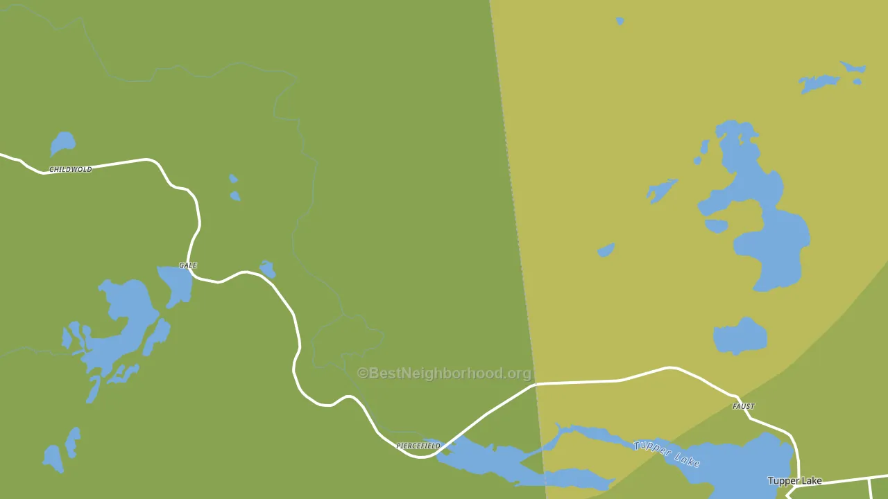 Piercefield, NY block-group voter-turnout map