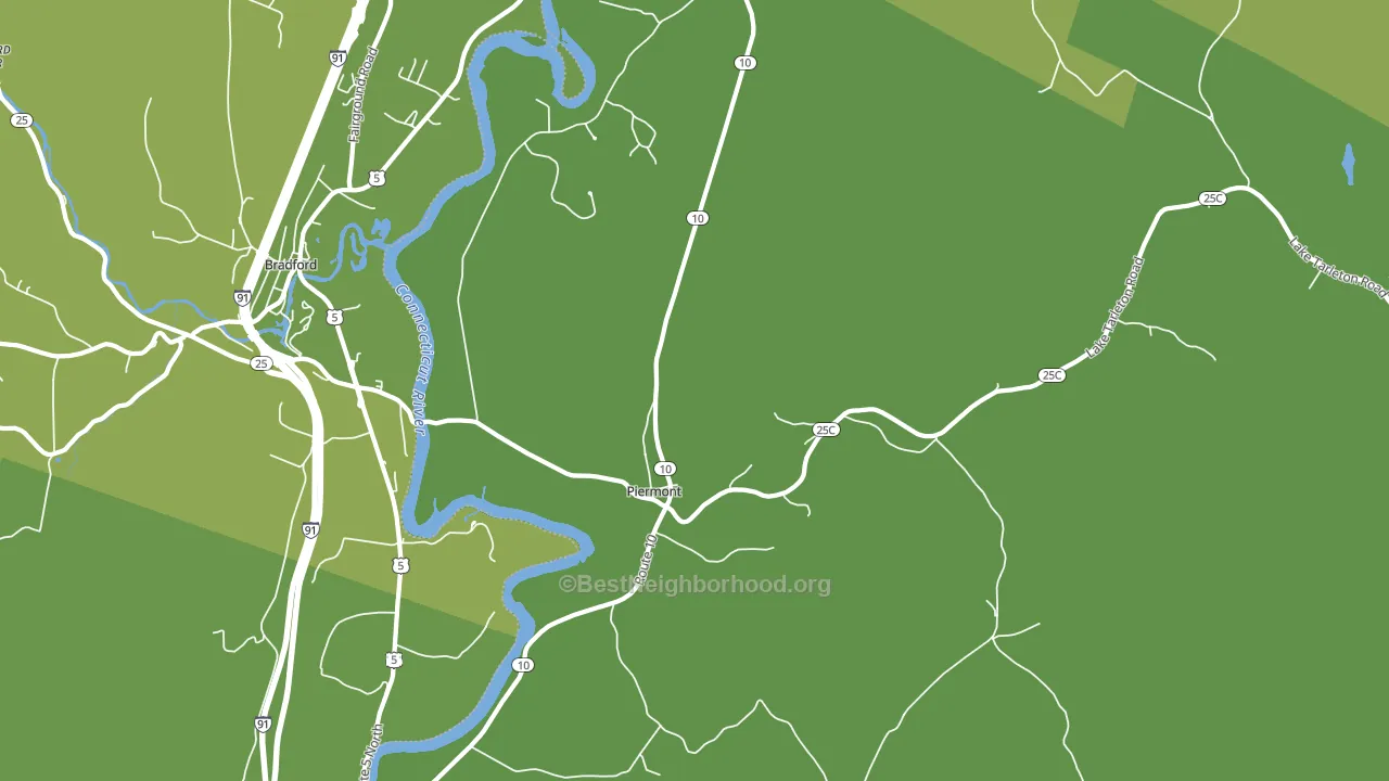 Piermont, NH block-group voter-turnout map