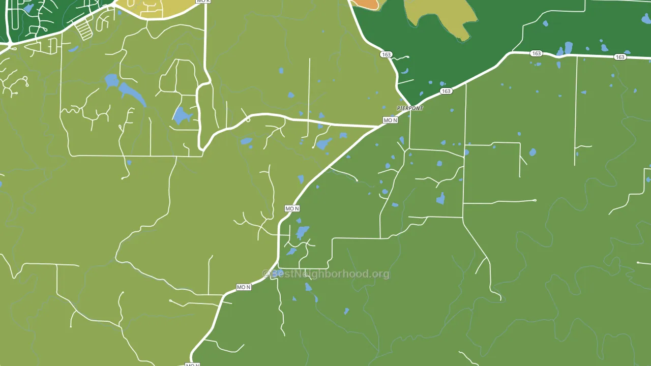 Pierpont, MO block-group voter-turnout map