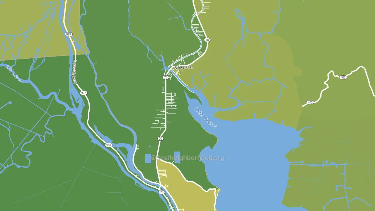 Pierre Part, LA block-group voter-turnout map