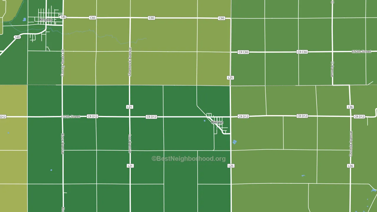 Pierson, IA block-group voter-turnout map