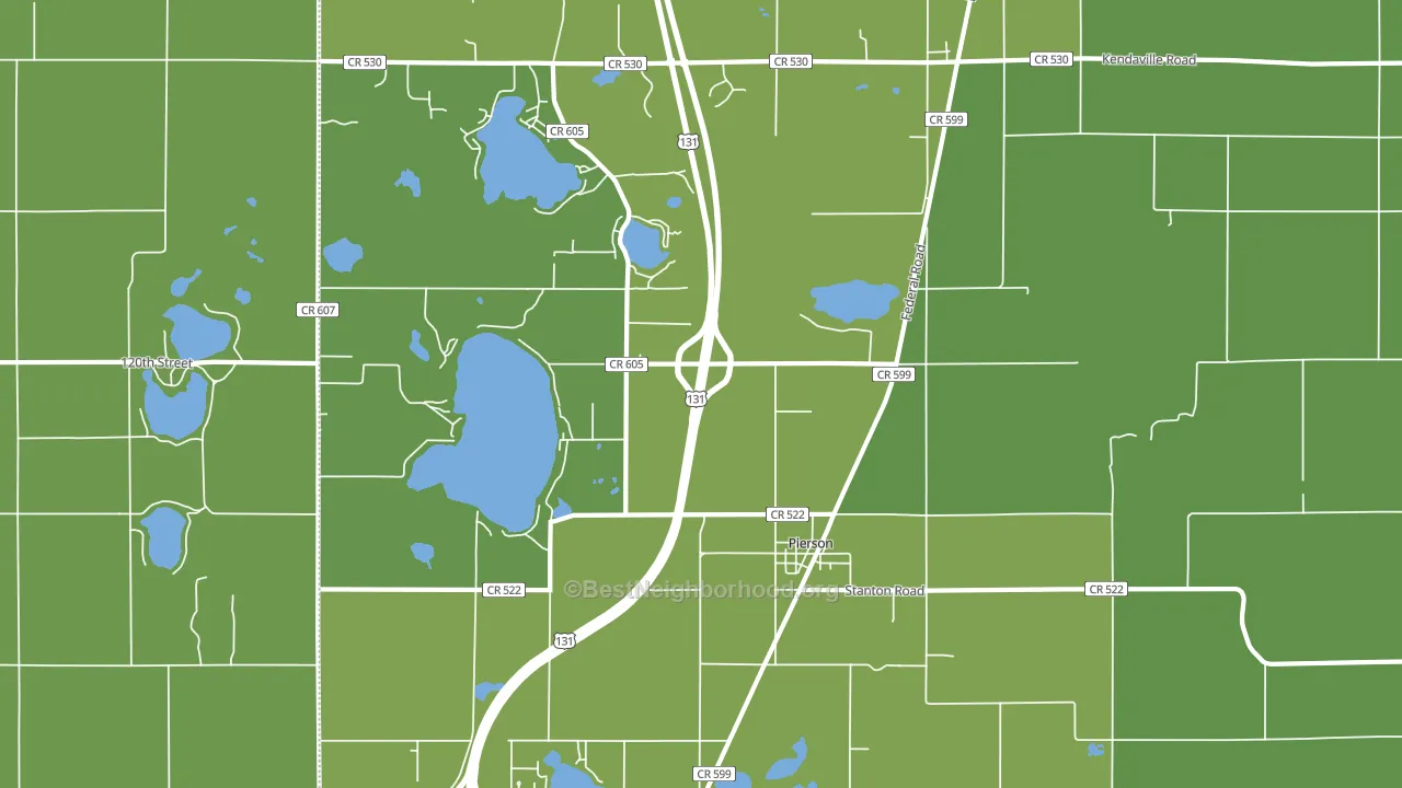 Pierson, MI block-group voter-turnout map