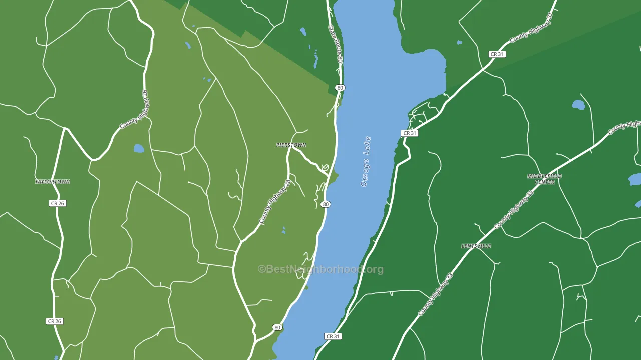 Pierstown, NY block-group voter-turnout map