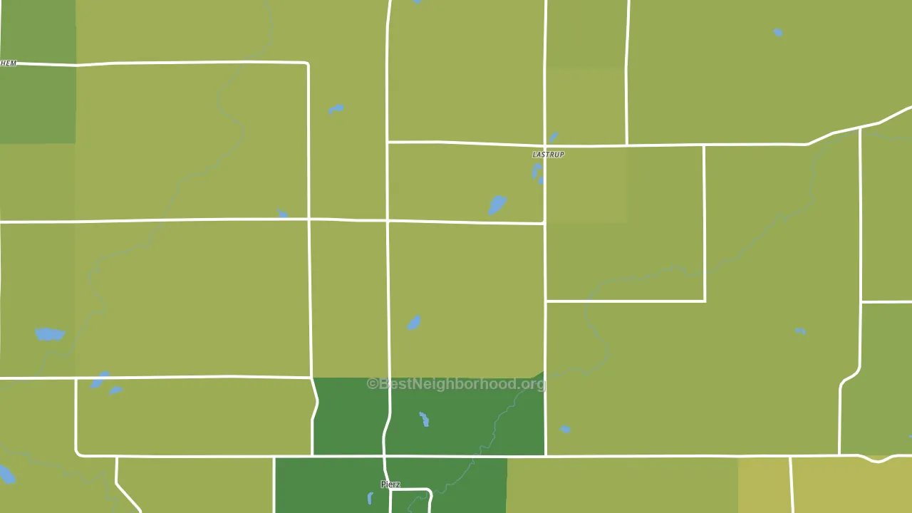 Pierz, MN block-group voter-turnout map